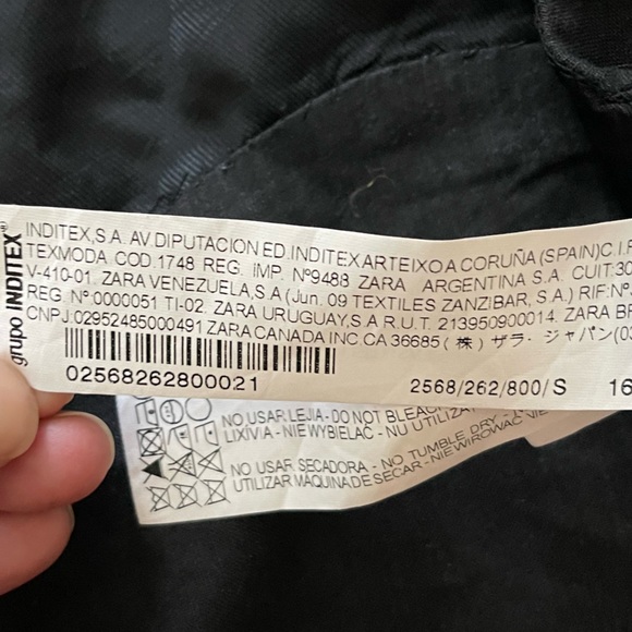 SEXY Zara Basic black double open vest size 6 - Picture 12 of 12